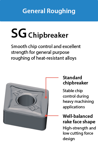 SG Chipbreaker for General Purpose Roughing