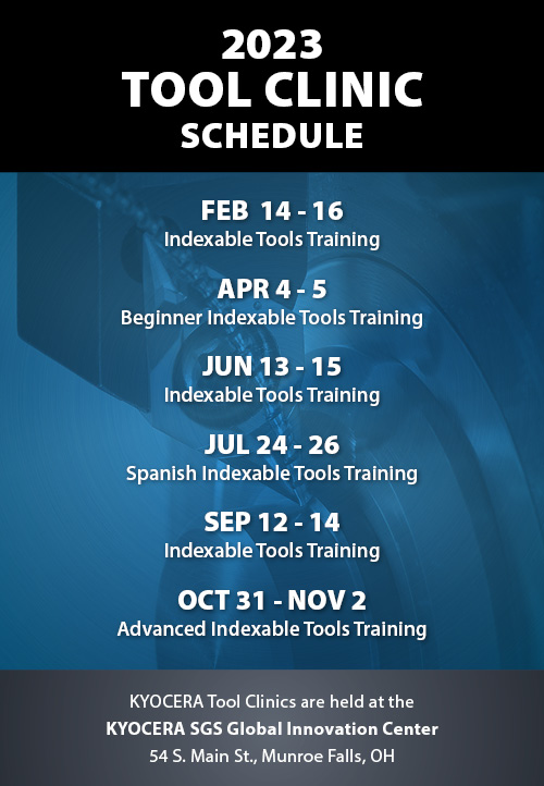 Kyocera Indexable Tool Clinics